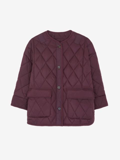 The Frankie Shop Teddy Quilted Jacket - Burgundy