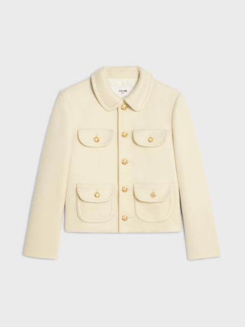CELINE jacket with claudine collar in wool cloth