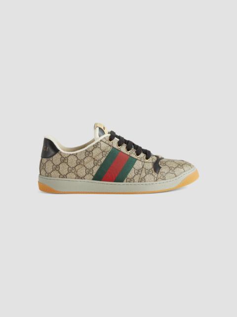 GUCCI Men's Screener GG Supreme Canvas Sneakers - Brown