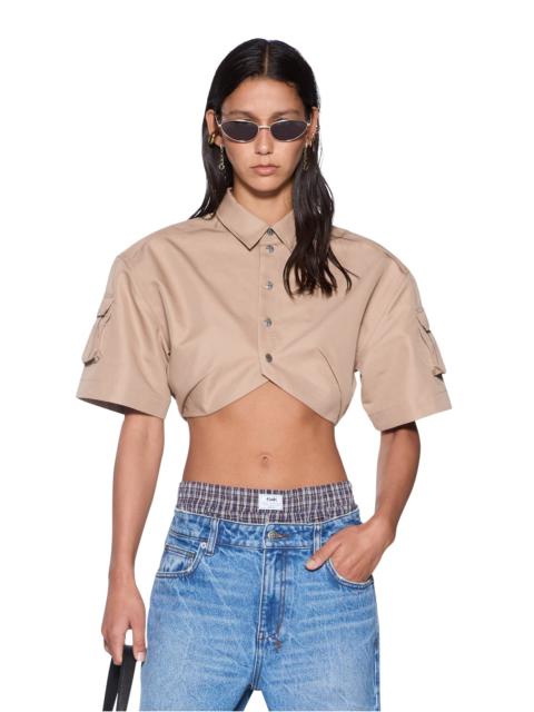 Ksubi BARKER CROP SS SHIRT TAN