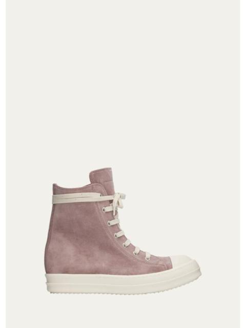 Rick Owens Suede High-Top Sneakers