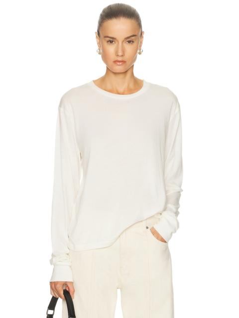 ÉTERNE Long Sleeve Boyfriend Top