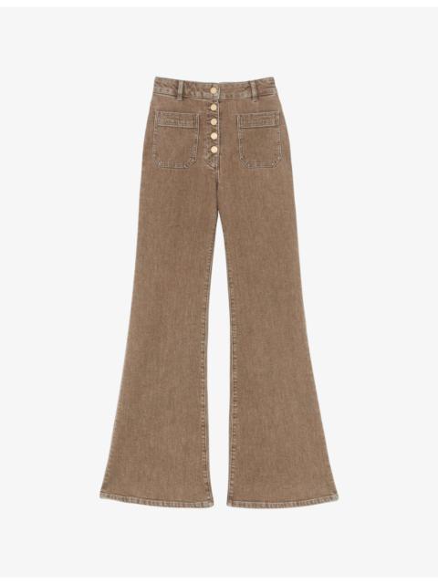 REISS Cali Flared Denim Jeans