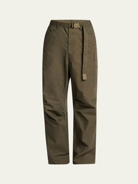 sacai Men's Cotton Ripstop Cargo Pants