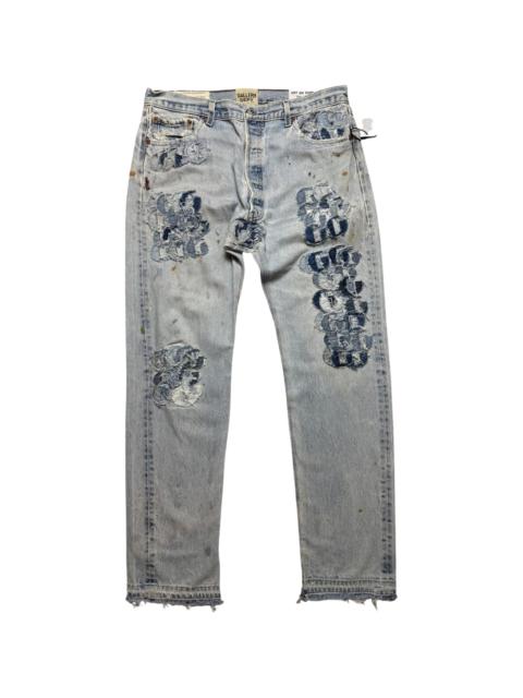 GALLERY DEPT. Super G Patch Paint Splatter Denim Jeans "Light Wash" GD203
