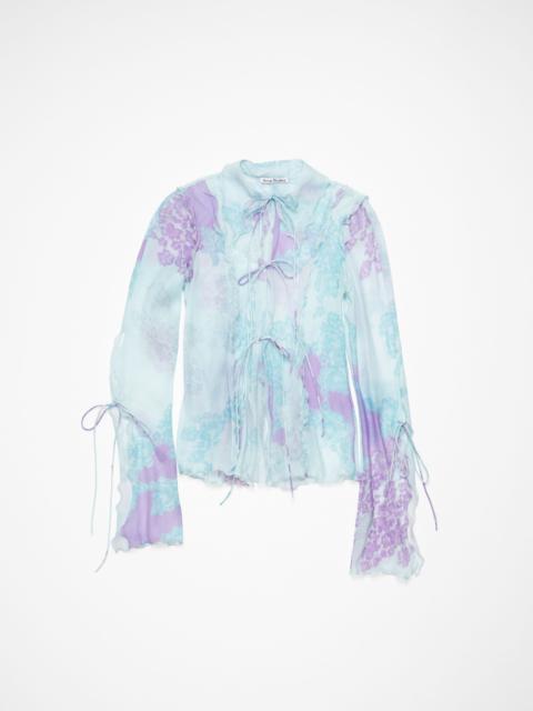 Acne Studios Print blouse - Blue/lilac