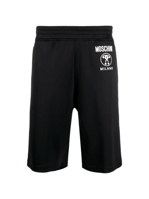 Moschino logo-tape track shorts