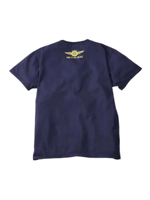 THE FLAT HEAD FN-THC-203 Three Needle Small Flying Wheel Tee Nasukon