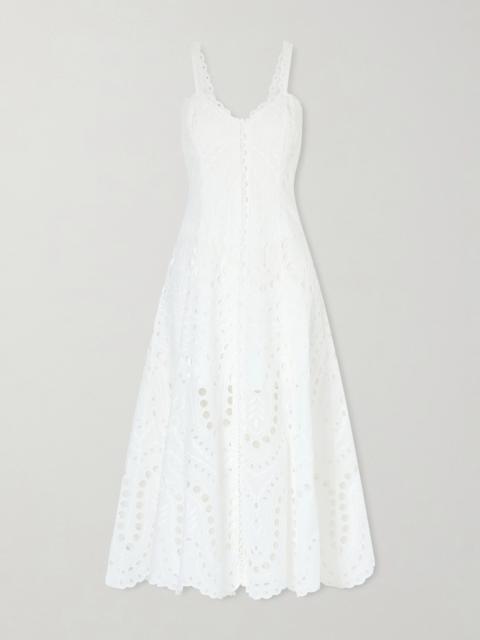 Charo Ruiz Solace Broderie Anglaise Cotton-blend Midi Dress