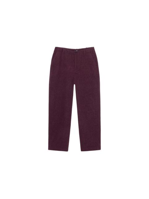 Stüssy Stussy Textured Wool Relaxed Trouser Wine