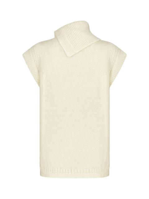 Dior SLEEVELESS SWEATER WITH STAND COLLAR