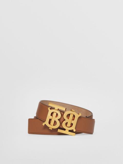 Burberry Double Monogram Motif Leather Belt
