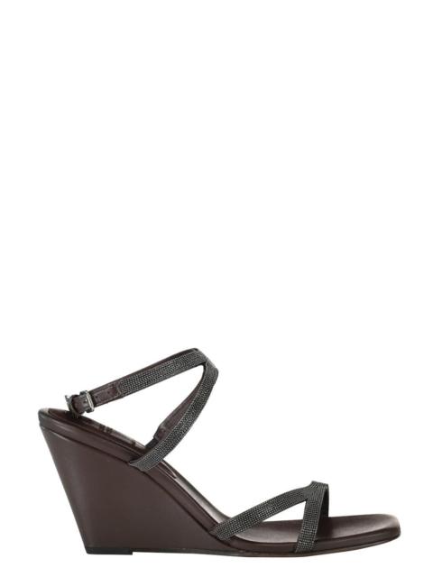Brunello Cucinelli Monili Strap Wedge
