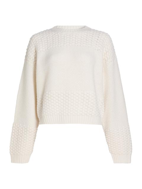 LISA YANG Women's Signe Textured Cashmere Sweater - Cream