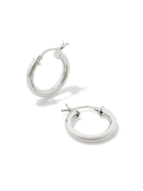 KENDRA SCOTT Tube Small 20mm Hoop Earrings in Sterling Silver