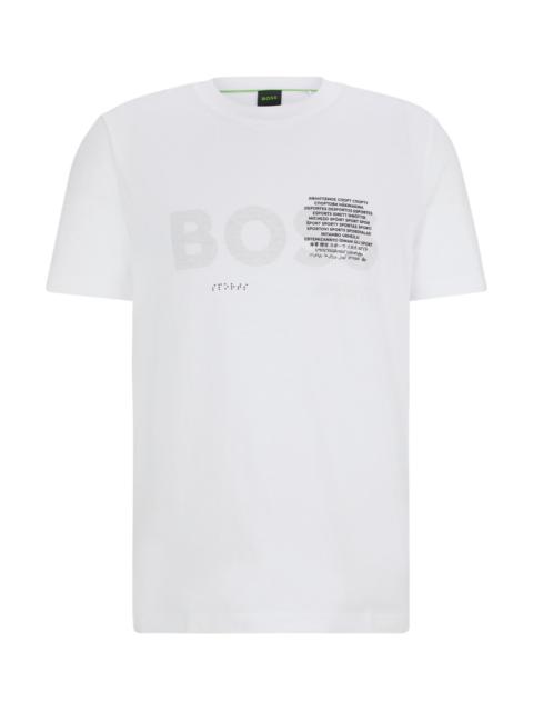 BOSS COTTON-JERSEY REGULAR-FIT T-SHIRT WITH SIGNATURE ARTWORK
