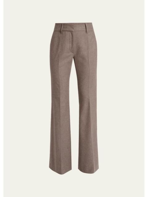 GABRIELA HEARST Rhein Wool-Cashmere Flannel Flare Pants