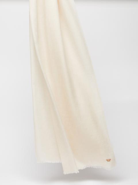WEEKEND Max Mara EBBRI Embroidered logo-decorated wool stole