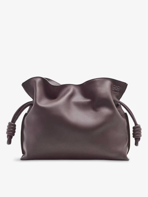Loewe Flamenco knotted leather clutch bag