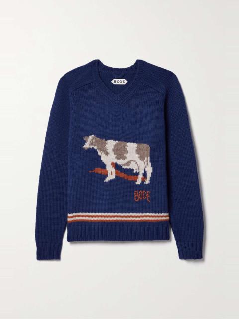 BODE Intarsia wool sweater