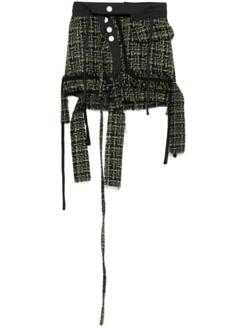OTTOLINGER deconstructed tweed mini skirt