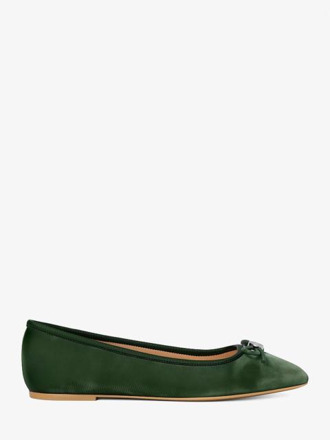 MICHAEL KORS Savannah Logo Debossed Velvet Ballet Flat