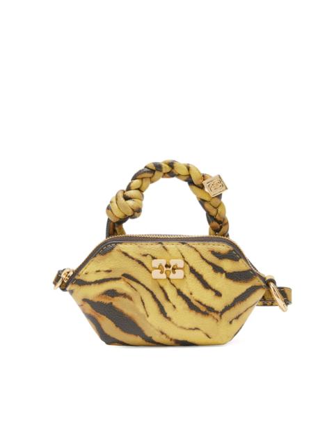 GANNI tiger-print twisted-handle mini bag