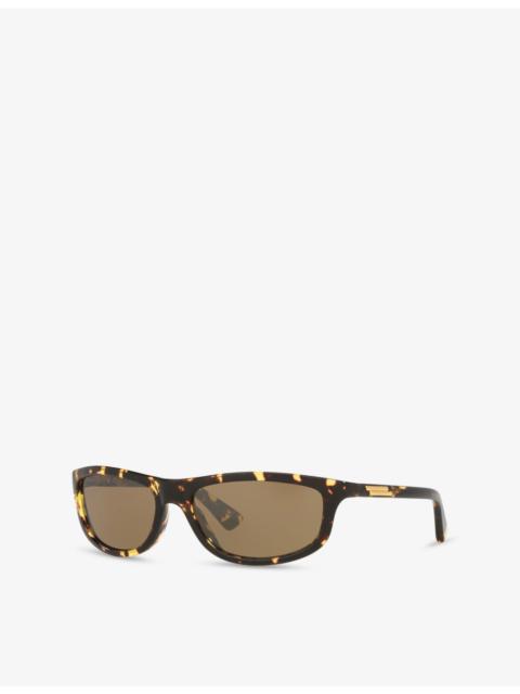 Bottega Veneta BV1327S Rectangle-Frame Acetate Sunglasses