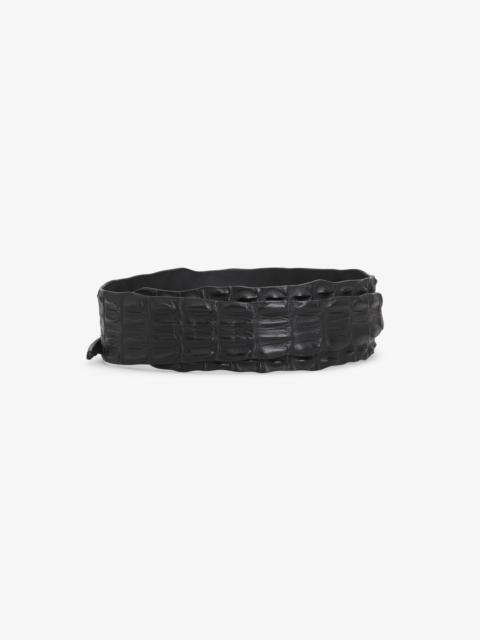 Alaïa CROCO EMBOSSED BELT IN CALFSKIN