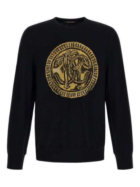 Roberto Cavalli logo wool sweater