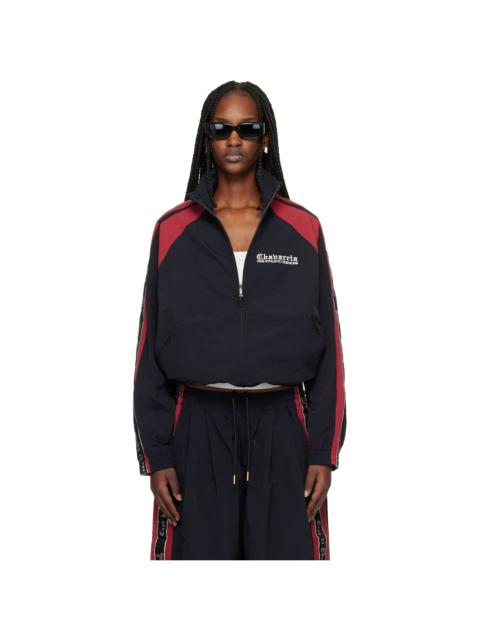 WILLY CHAVARRIA Black & Red 'Casa De Chavarria' Tape Jacket