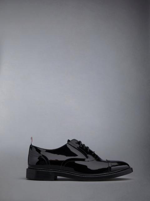 Thom Browne Soft Patent Raw Edge Goodyear Sole Cap Toe Oxford