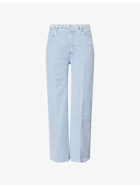 The Wide Cropped Stretch-Denim Trousers