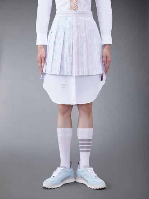 striped pleated miniskirt