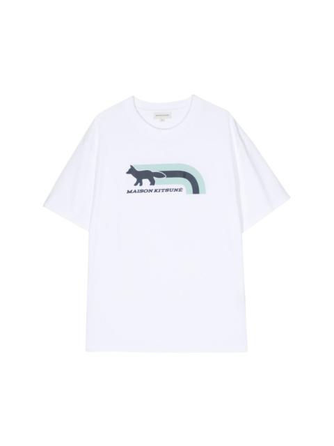 Maison Kitsuné Flash Fox-print cotton T-shirt