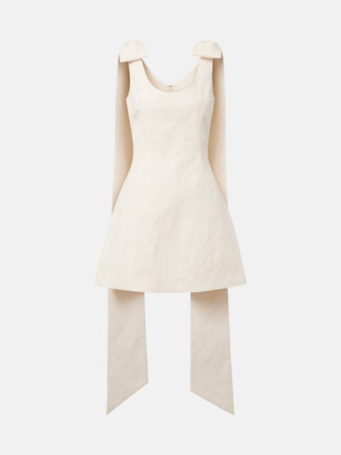 markarian Gita bow-detail brocade minidress