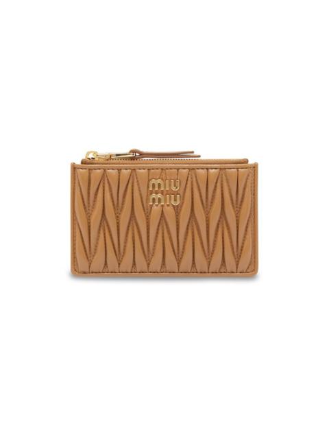 Miu Miu Padded zipped card holder