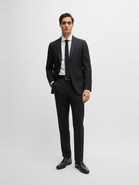 BOSS SLIM-FIT SUIT IN MICRO-PATTERNED WOOL