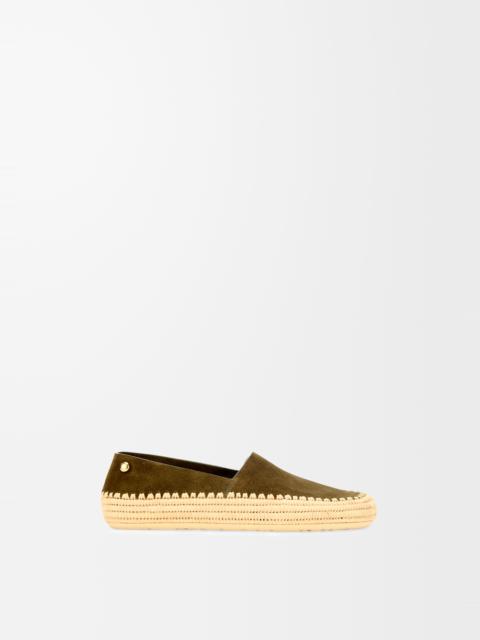 Loewe Rio slipper in suede and raffia