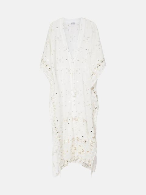 juliet dunn Embroidered cotton kaftan