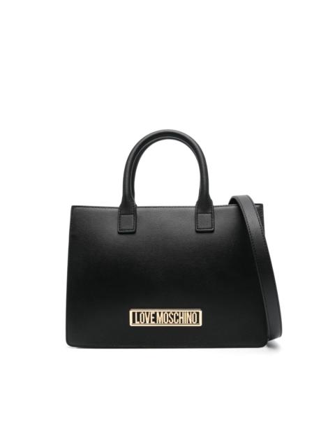 logo-lettering tote bag