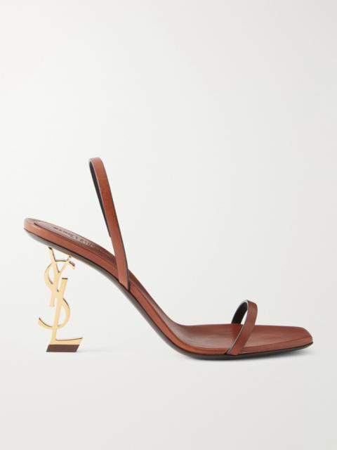 SAINT LAURENT Leather Sandal Pumps