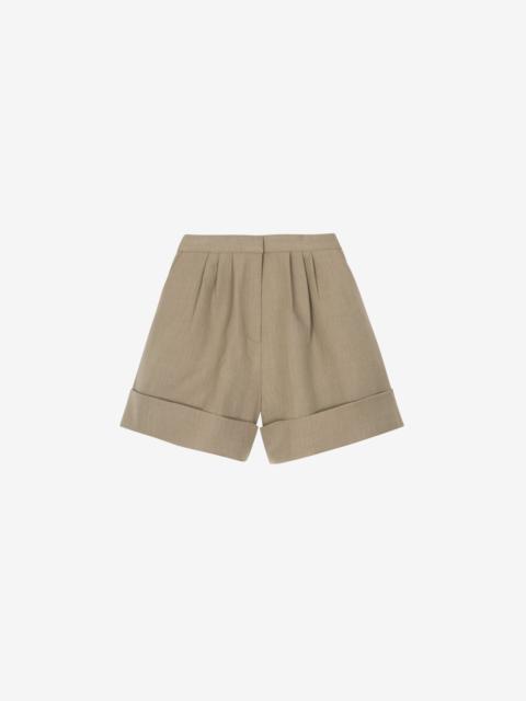 The Frankie Shop Tolmer Cuffed Shorts - Taupe Melange