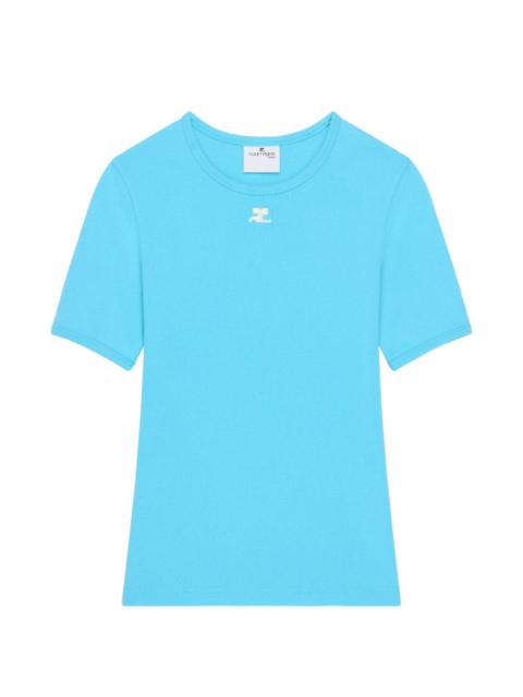 courrèges logo-embroidered T-shirt