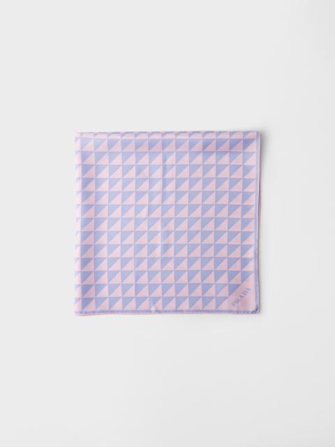 Prada Printed silk twill scarf 90x90