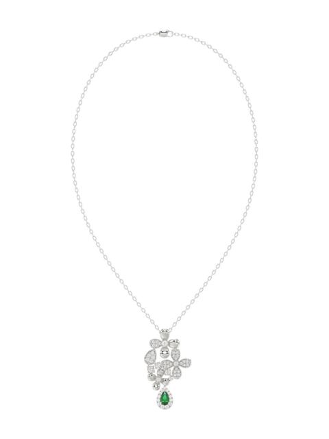 Marchesa FLORAL WHITE GOLD PENDANT NECKLACE