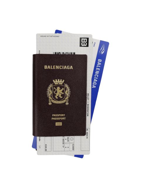 BALENCIAGA Balenciaga Passport Long Wallet 'Passport Burgundy'