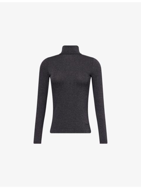 Pascale Turtleneck Stretch-Jersey Top