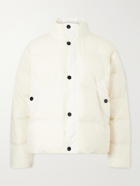 Stone Island Quilted Garment-Dyed Recycled Crinkled-Nylon Down Jacket