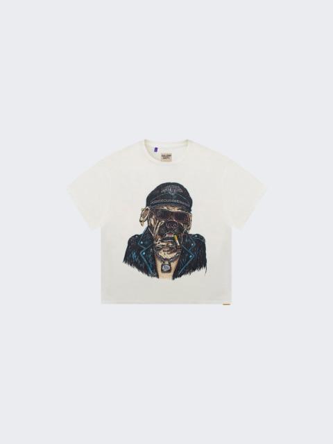GALLERY DEPT. Oct Biker Dog Tee Light Archival White